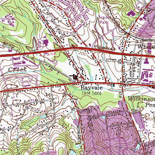 Topographic Map of Bayvale Elementary School, GA