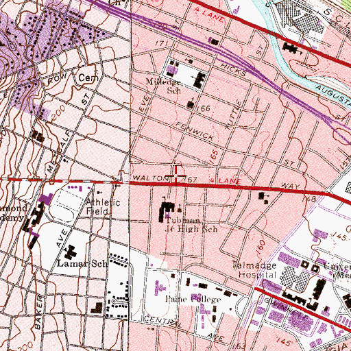 Topographic Map of Bethany Chapel (historical), GA