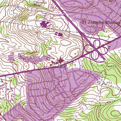 Topographic Map of Bible Baptist School, GA