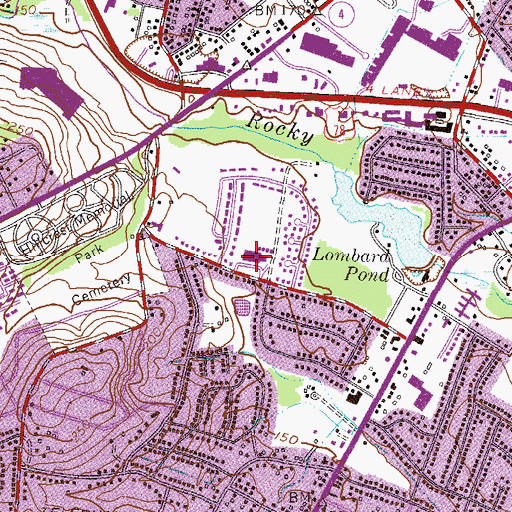 Topographic Map of Bungalow Road Elementary School, GA