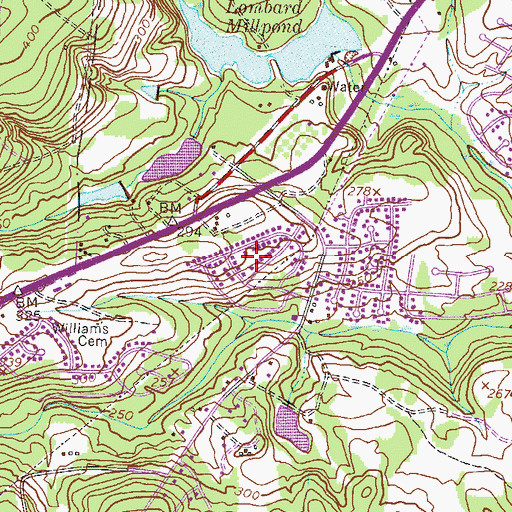 Topographic Map of Butler Manor, GA