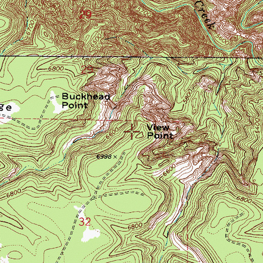 Topographic Map of View Point, AZ