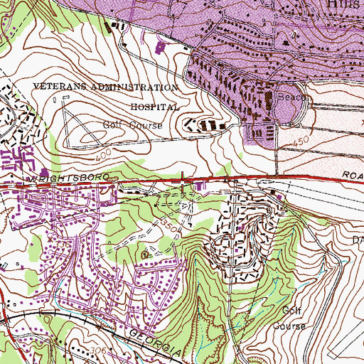 Topographic Map of Camp Hancock (historical), GA