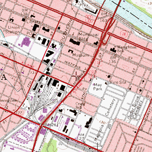 Topographic Map of Faith Baptist Church, GA