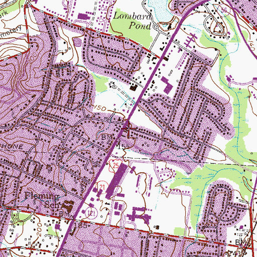 Topographic Map of Fleming Shopping Center, GA