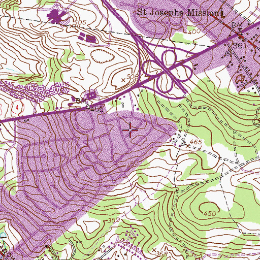 Topographic Map of Georgetown Estates, GA