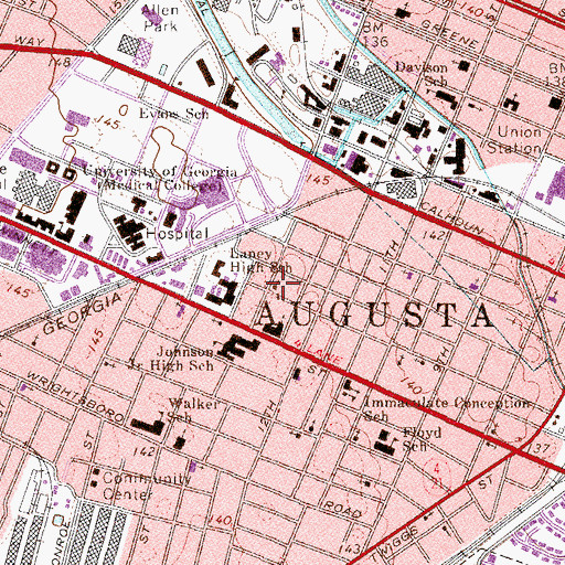 Topographic Map of Good Hope Baptist Church, GA