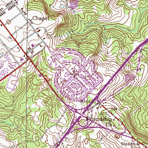 Topographic Map of Gordon Terrace, GA