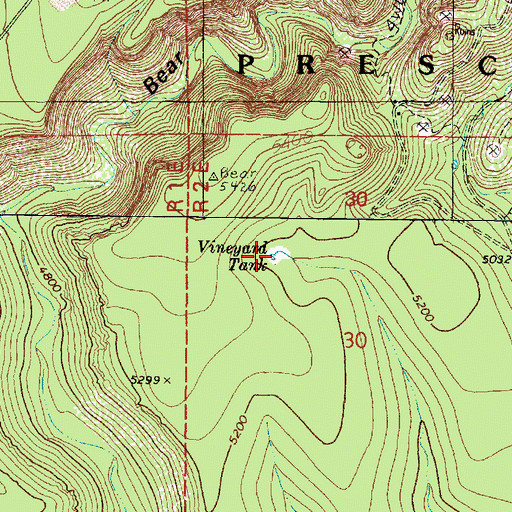 Topographic Map of Vineyard Tank, AZ