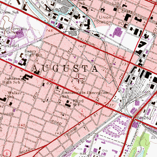 Topographic Map of Harmony Baptist Church, GA
