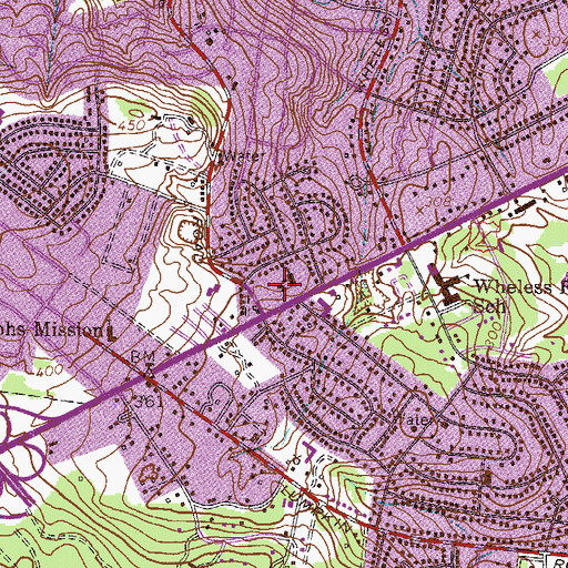 Topographic Map of Hillcrest Baptist School, GA