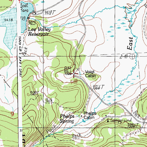 Topographic Map of Voigt Ranch, AZ