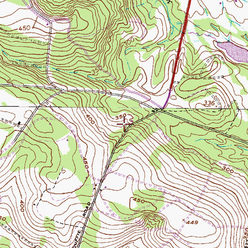 Topographic Map of King Spring School (historical), GA