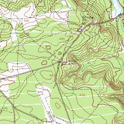 Topographic Map of Linwood Church (historical), GA