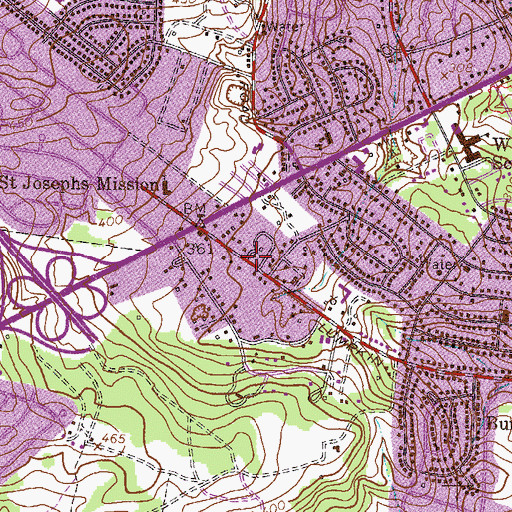 Topographic Map of Lumpkin Road Baptist School, GA