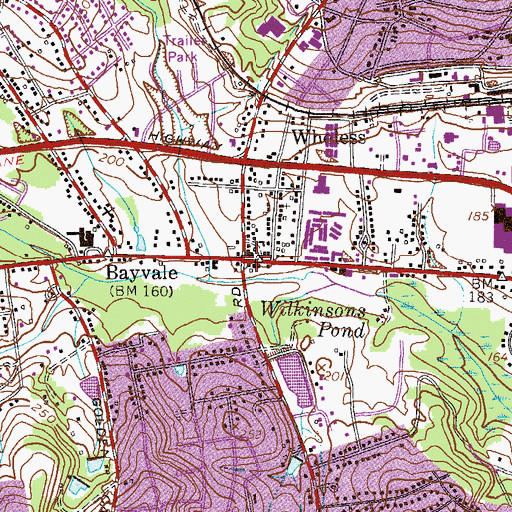 Topographic Map of Mayvale School (historical), GA