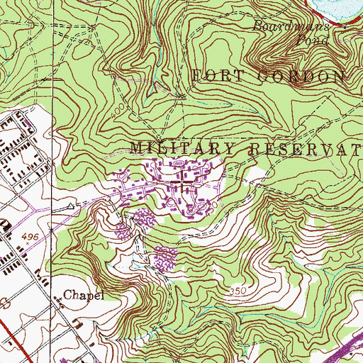 Topographic Map of McNair Terrace, GA