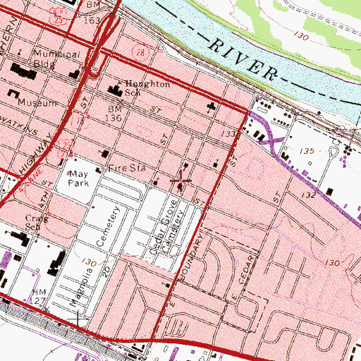 Topographic Map of Moses Baptist Church, GA