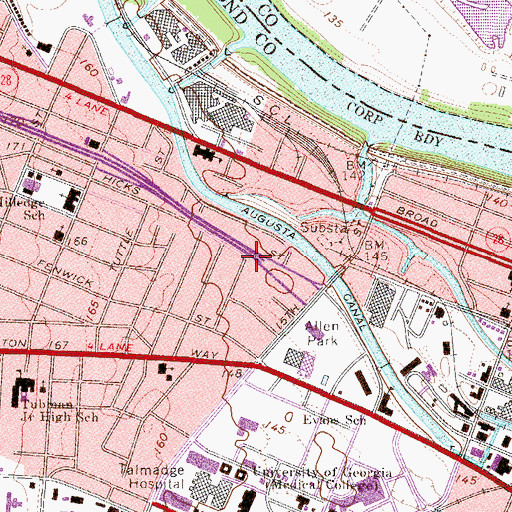 Topographic Map of Pentecostal Holiness Church (historical), GA