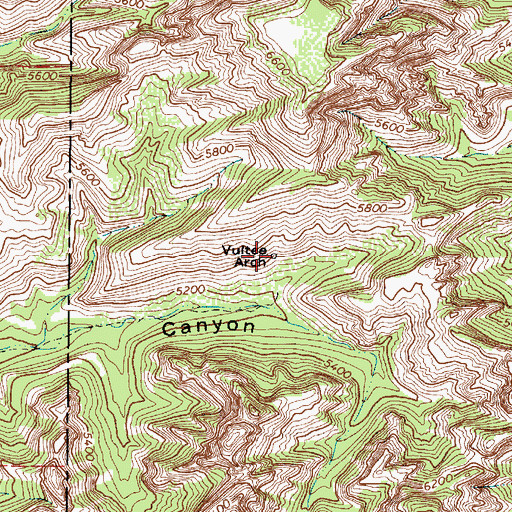 Topographic Map of Vultee Arch, AZ