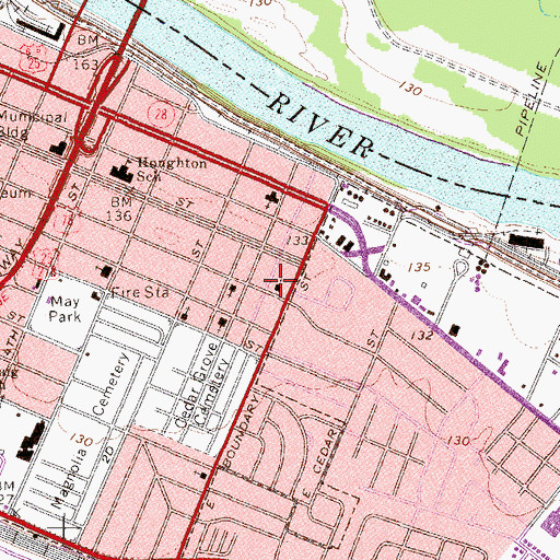 Topographic Map of Saint Pauls Baptist Church, GA