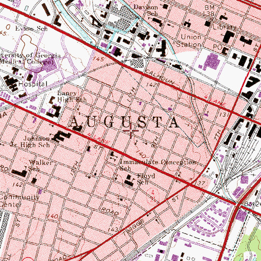 Topographic Map of Second New Hope Baptist Church, GA