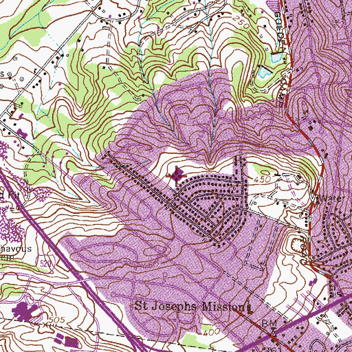 Topographic Map of Terrace Manor Elementary School, GA