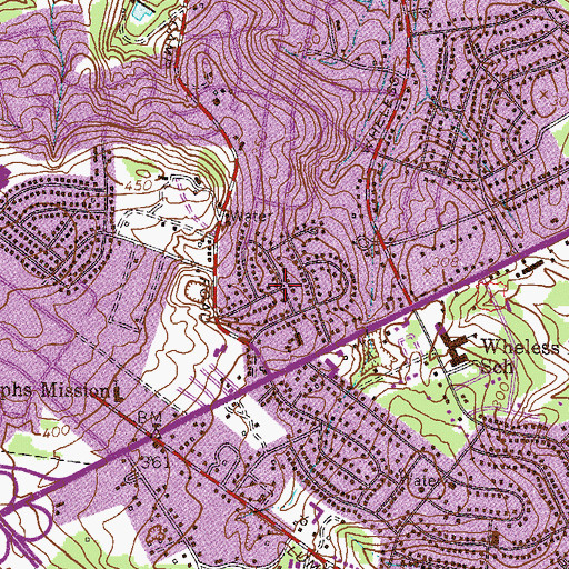 Topographic Map of Thomas Woods, GA