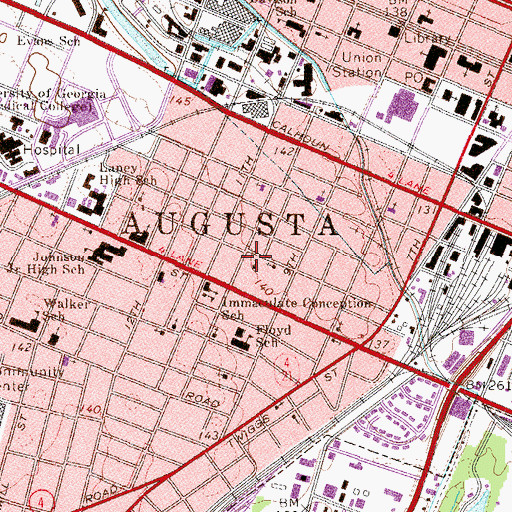 Topographic Map of Unity Baptist Church, GA