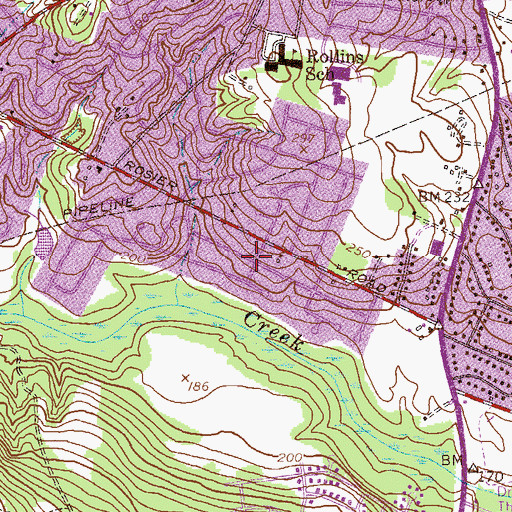 Topographic Map of Valley Forge, GA