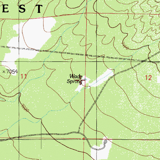 Topographic Map of Wade Spring, AZ