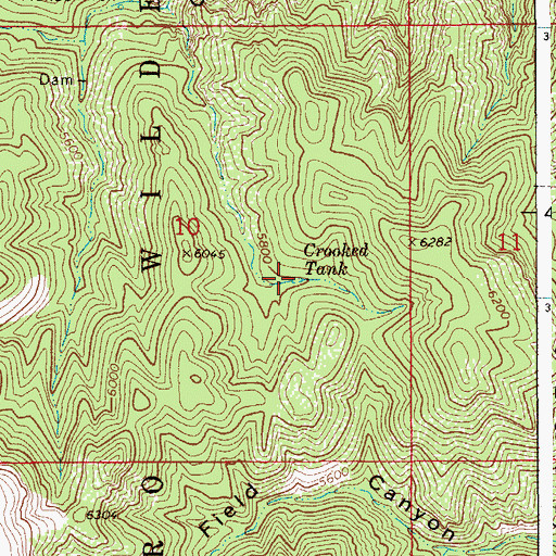 Topographic Map of Crooked Tank, AZ