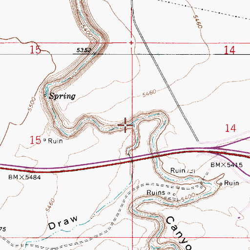 Topographic Map of Wagon Box Draw, AZ