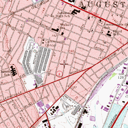 Topographic Map of Church of God, GA