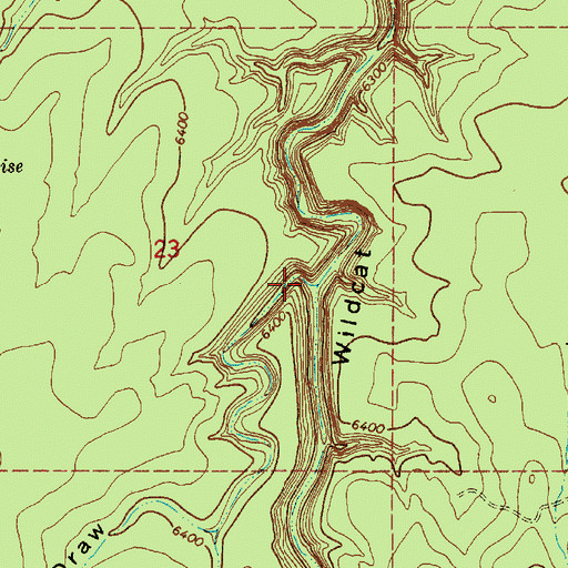 Topographic Map of Wagon Draw, AZ