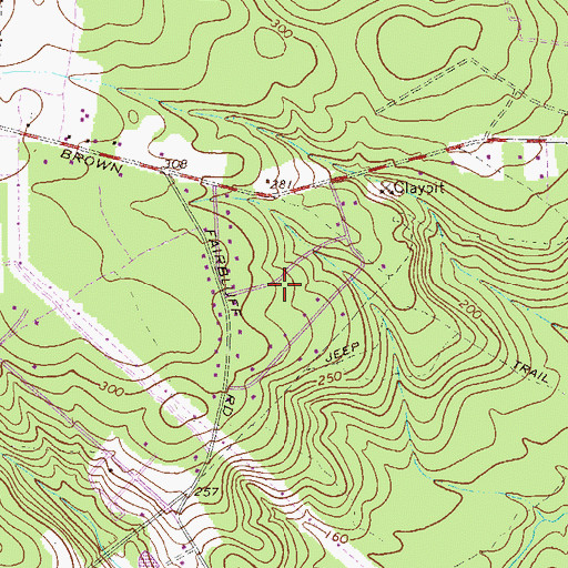 Topographic Map of Goshen Plantation, GA
