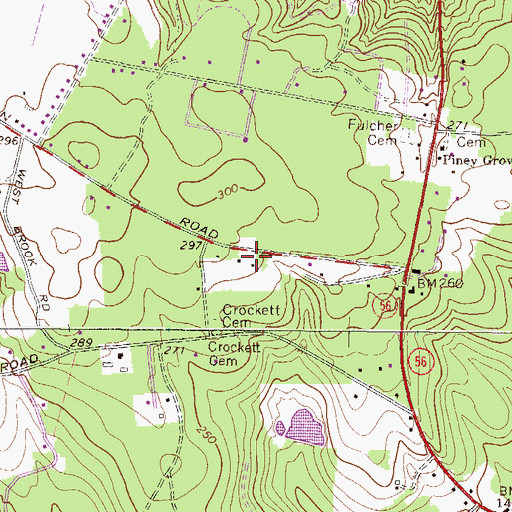 Topographic Map of McBean School (historical), GA