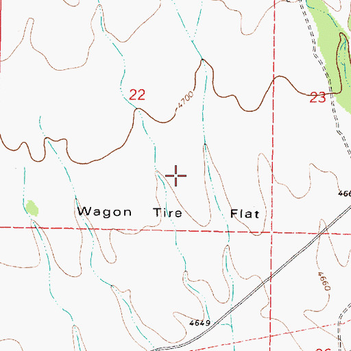 Topographic Map of Wagon Tire Flat, AZ