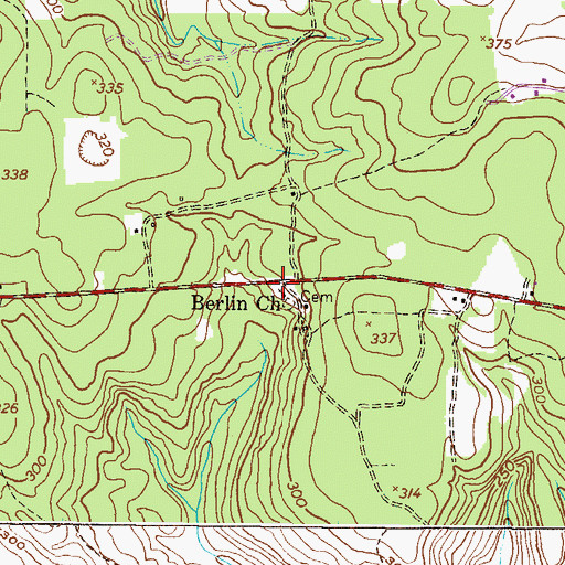 Topographic Map of Berlin School (historical), GA