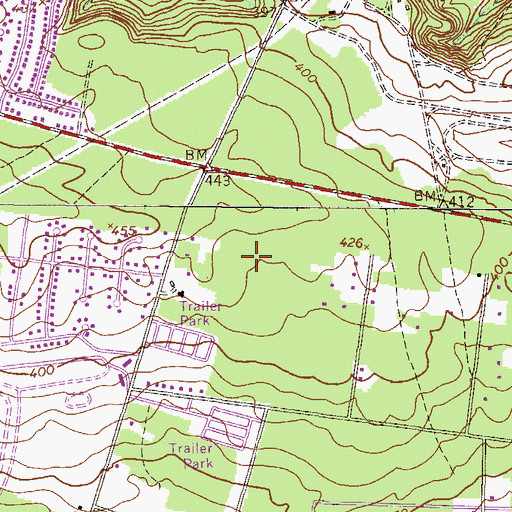 Topographic Map of Rain Tree, GA