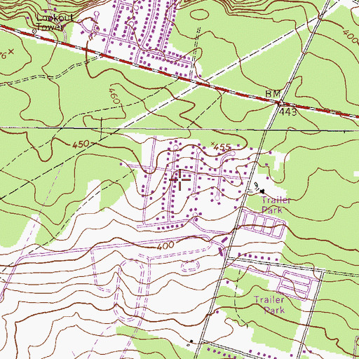 Topographic Map of Town and Country, GA