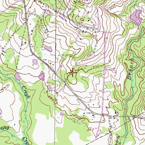Topographic Map of Bynes Chapel School (historical), GA