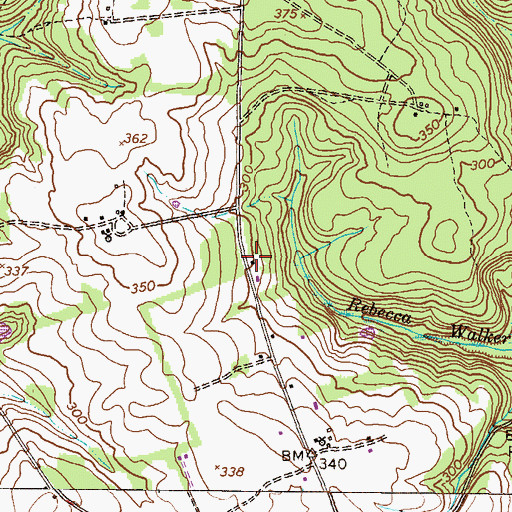 Topographic Map of Husher School (historical), GA