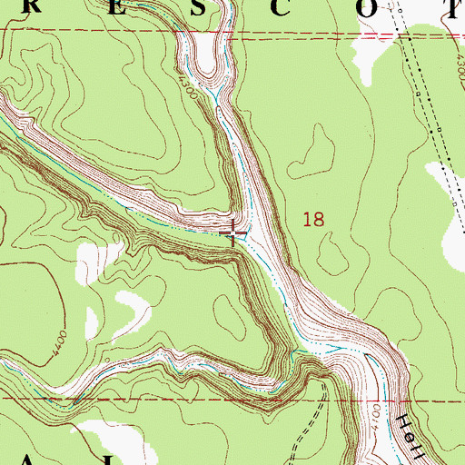 Topographic Map of Wagon Tire Wash, AZ