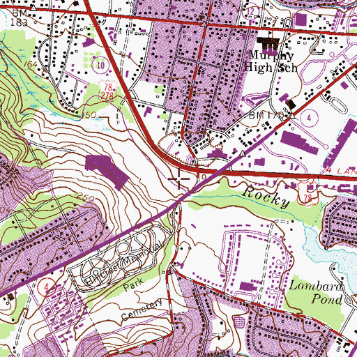 Topographic Map of Regency Mall Shopping Center, GA