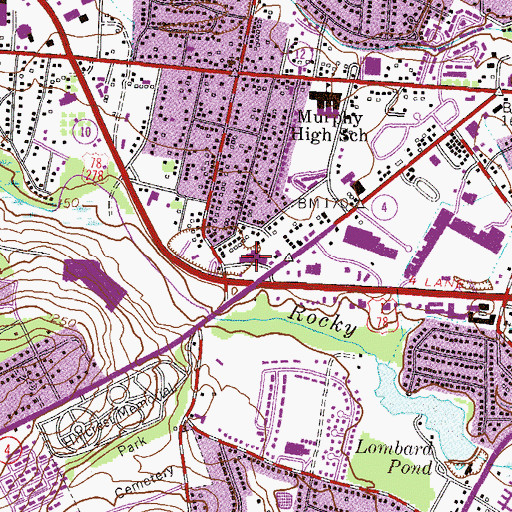 Topographic Map of Cherokee Shopping Center, GA