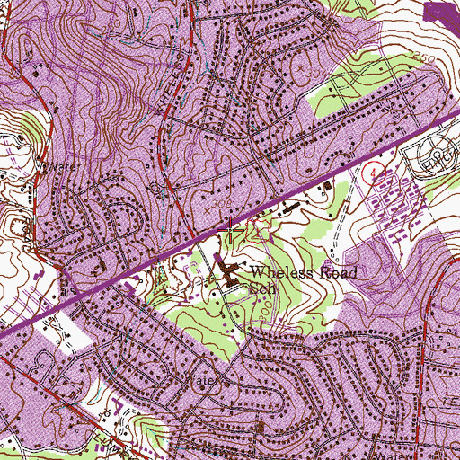 Topographic Map of Market Place Shopping Center, GA