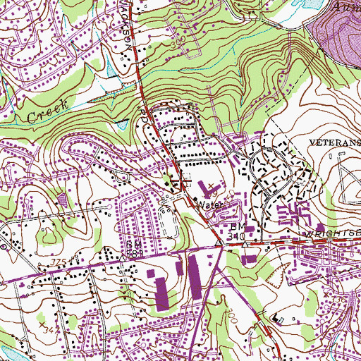 Topographic Map of Pierce Chapel Church, GA