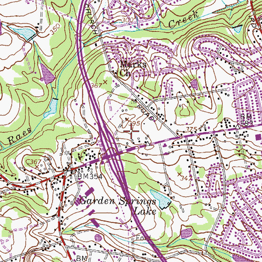 Topographic Map of Richmond Plaza Shopping Center, GA