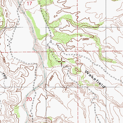 Topographic Map of Wakefield Canyon, AZ